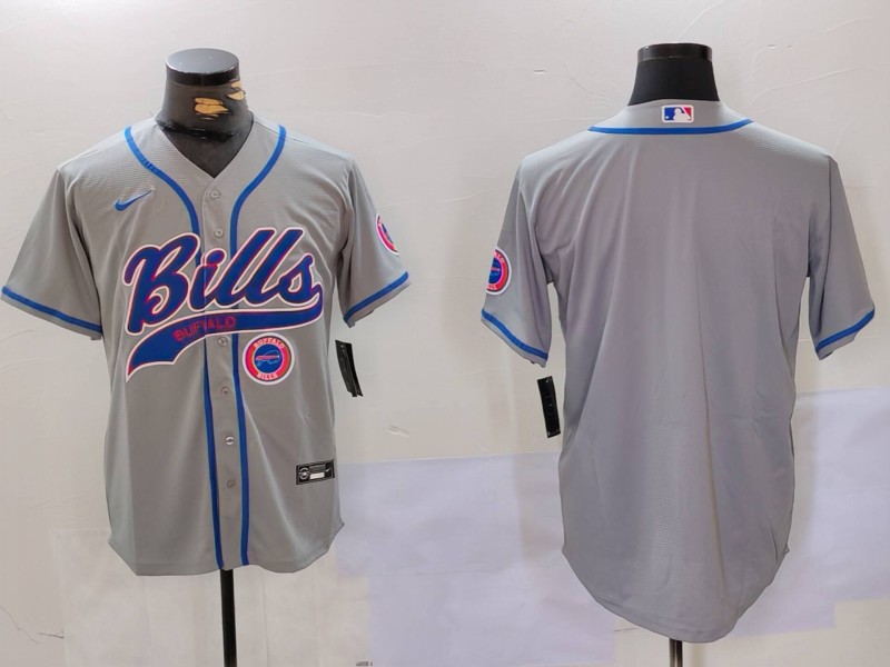 Men Buffalo Bills Blank Grey Joint Name 2024 Nike Limited NFL Jersey style 9121